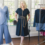 Cindy Trice featuring the Kristin Dress in Navy