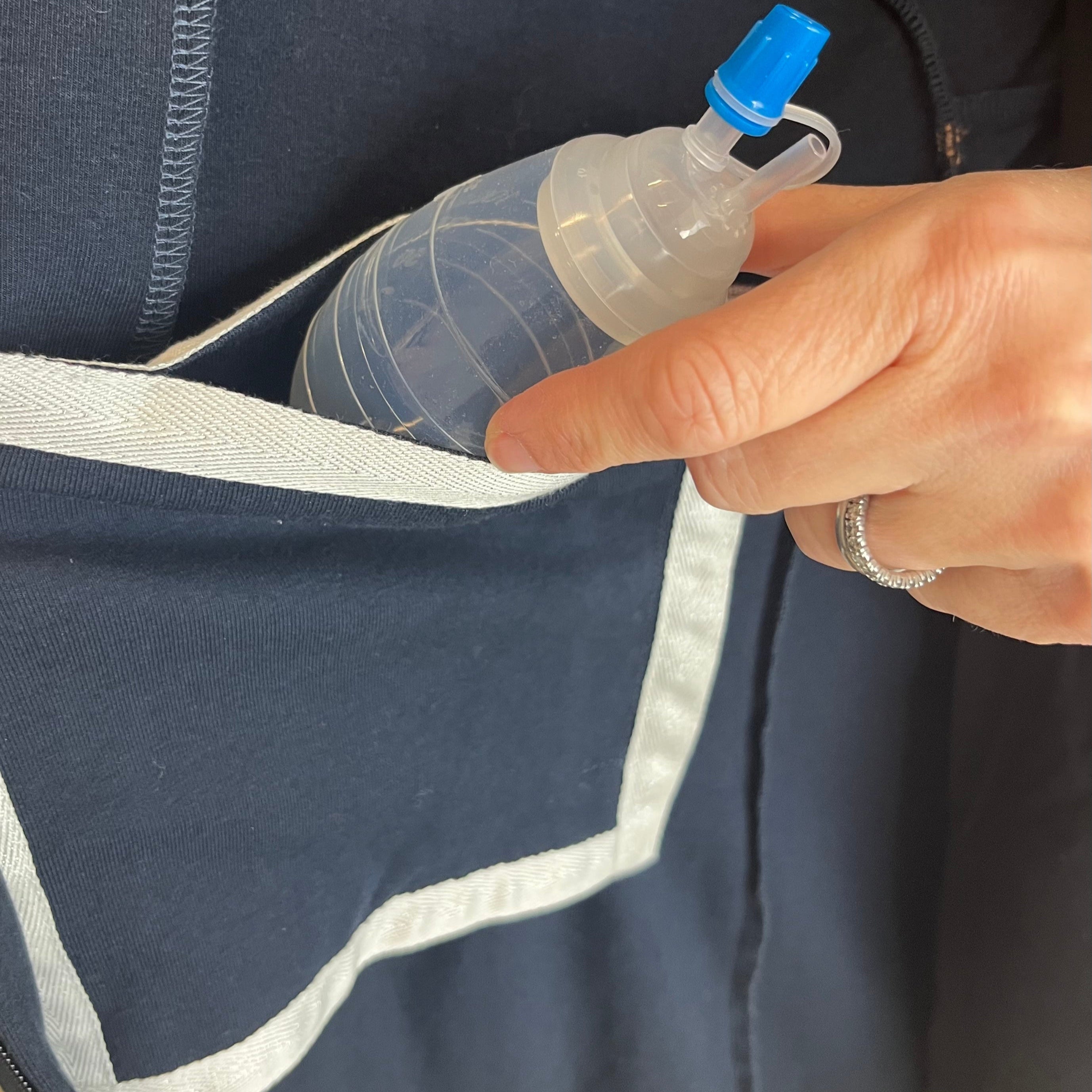 Mastectomy Drain Pocket inside dress