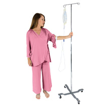 Hospital Pajamas Dusty Rose with IV