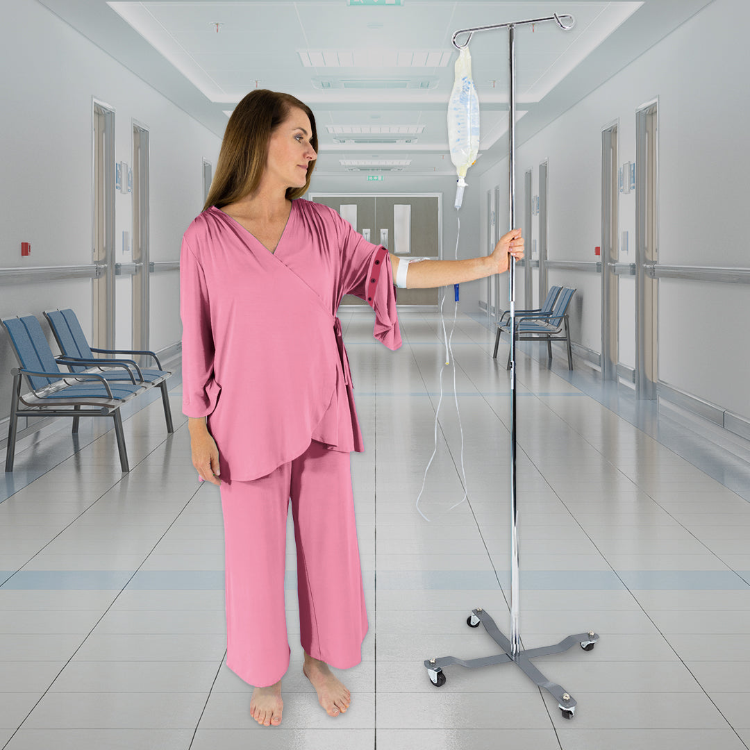 Pink hospital pajamas