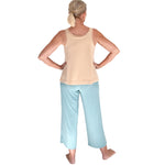 full backside of sage green surgery recovery pants